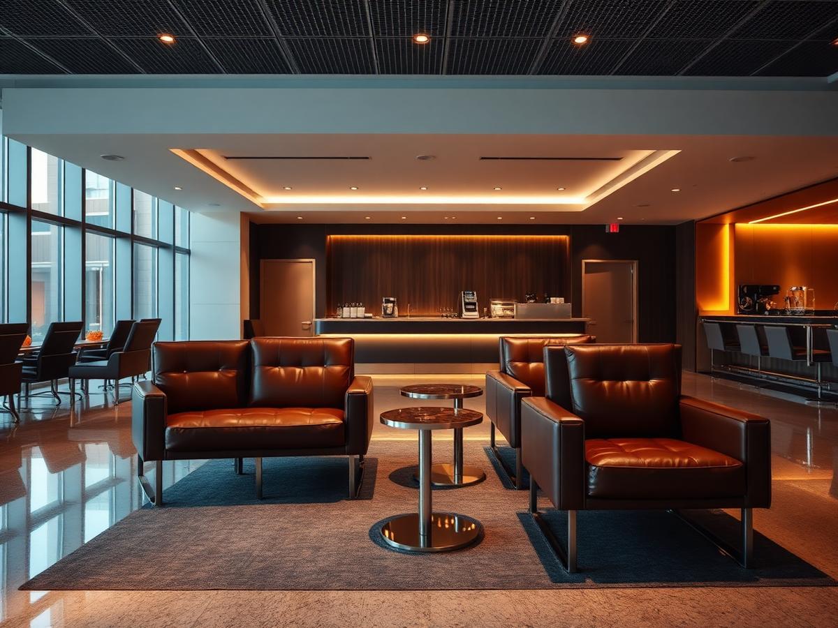 Airport lounge interior
